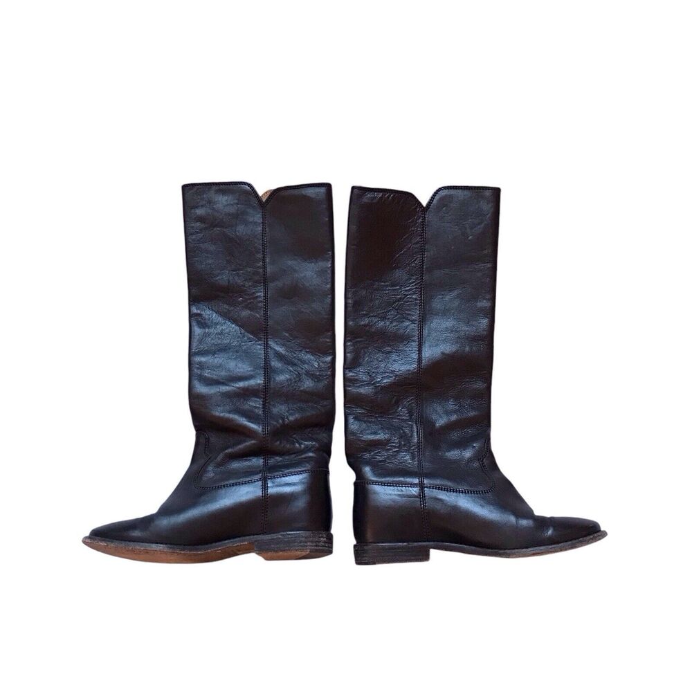 Isabel Marant Chess Concealed Wedge Leather Boots Black - Picture 4 of 12